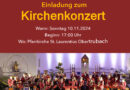 Herzliche Einladung zum Kirchenkonzert am 10.11.2024